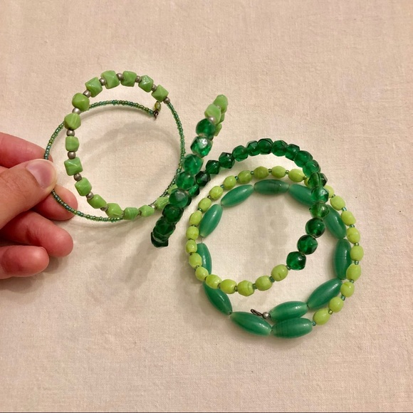 Green Bangle Set - Picture 3 of 6
